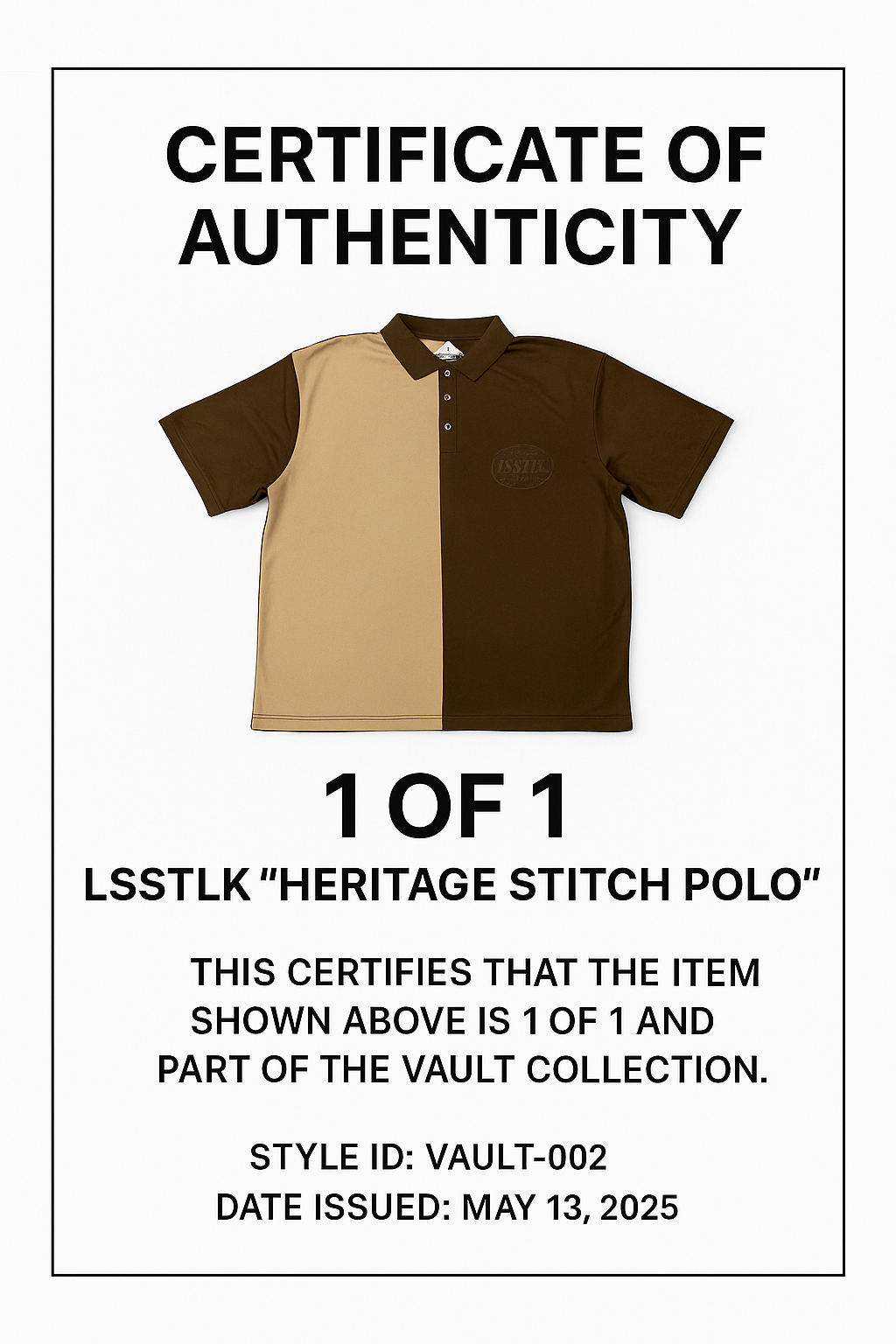LSSTLK “Heritage Stitch Polo” – 1 of 1