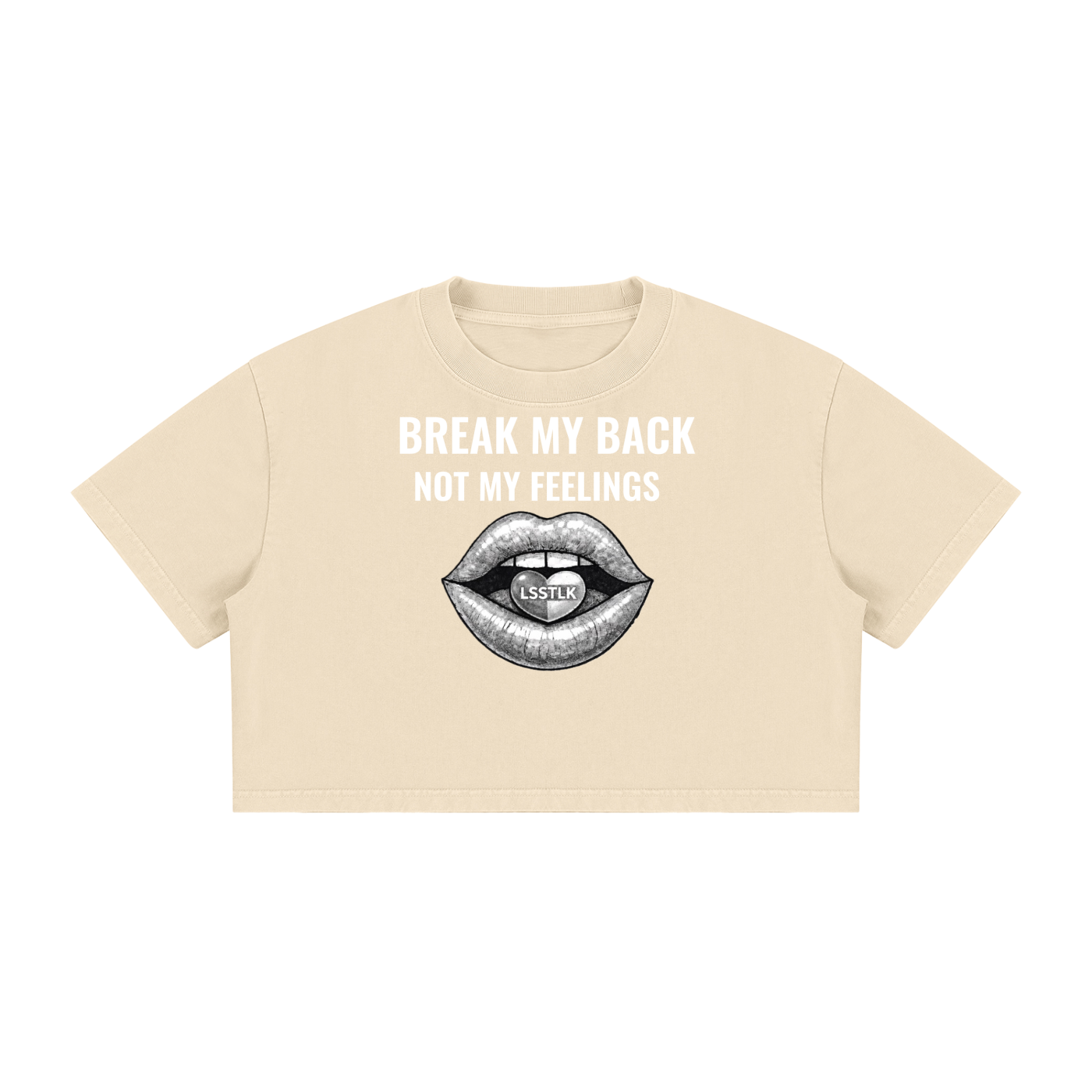 LSSTLK "HANDLE WITH CARE" CROP TEE