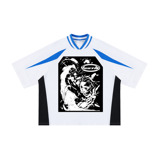 LSSTLK "Flow State" white Oversized Jersey Tee