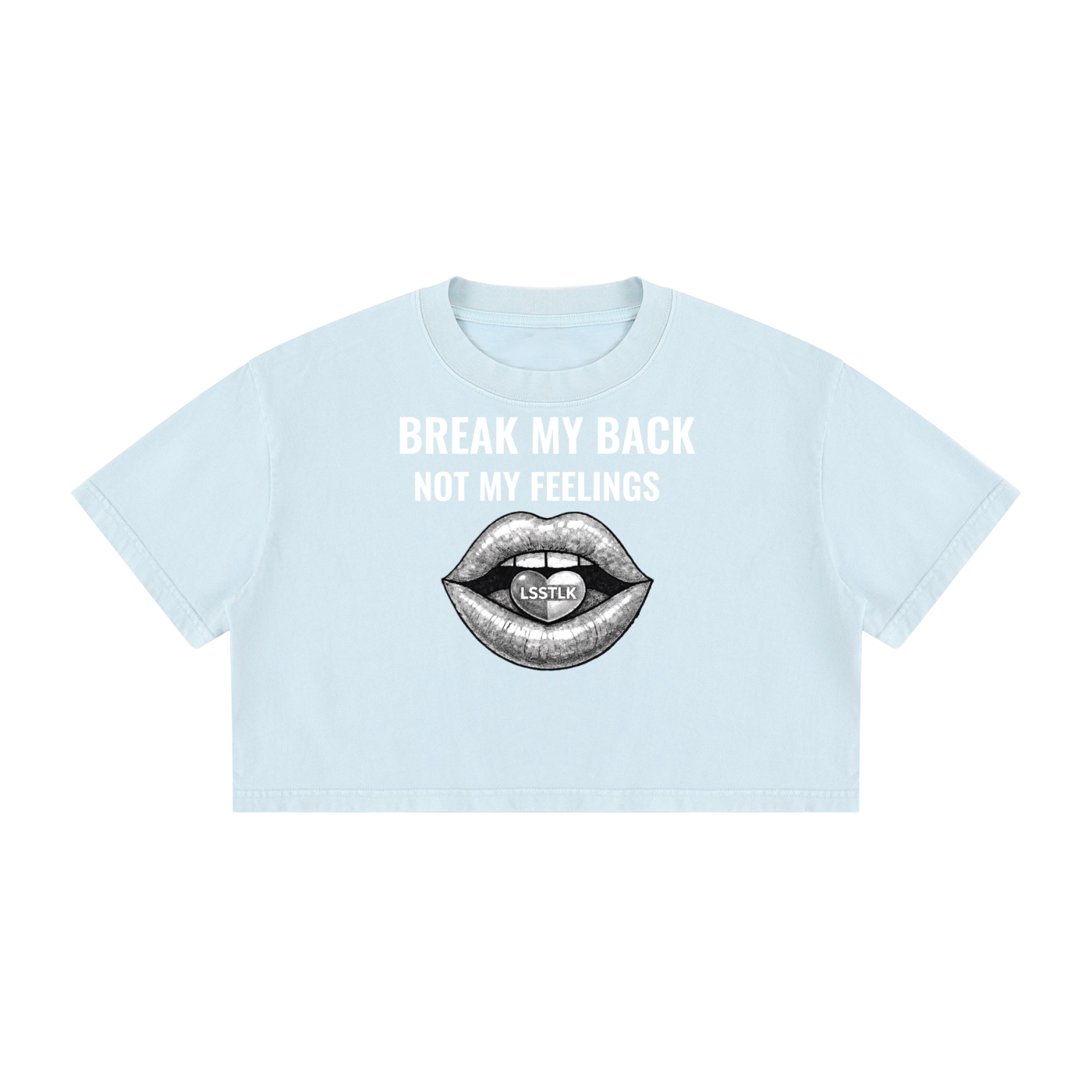 LSSTLK "HANDLE WITH CARE" CROP TEE
