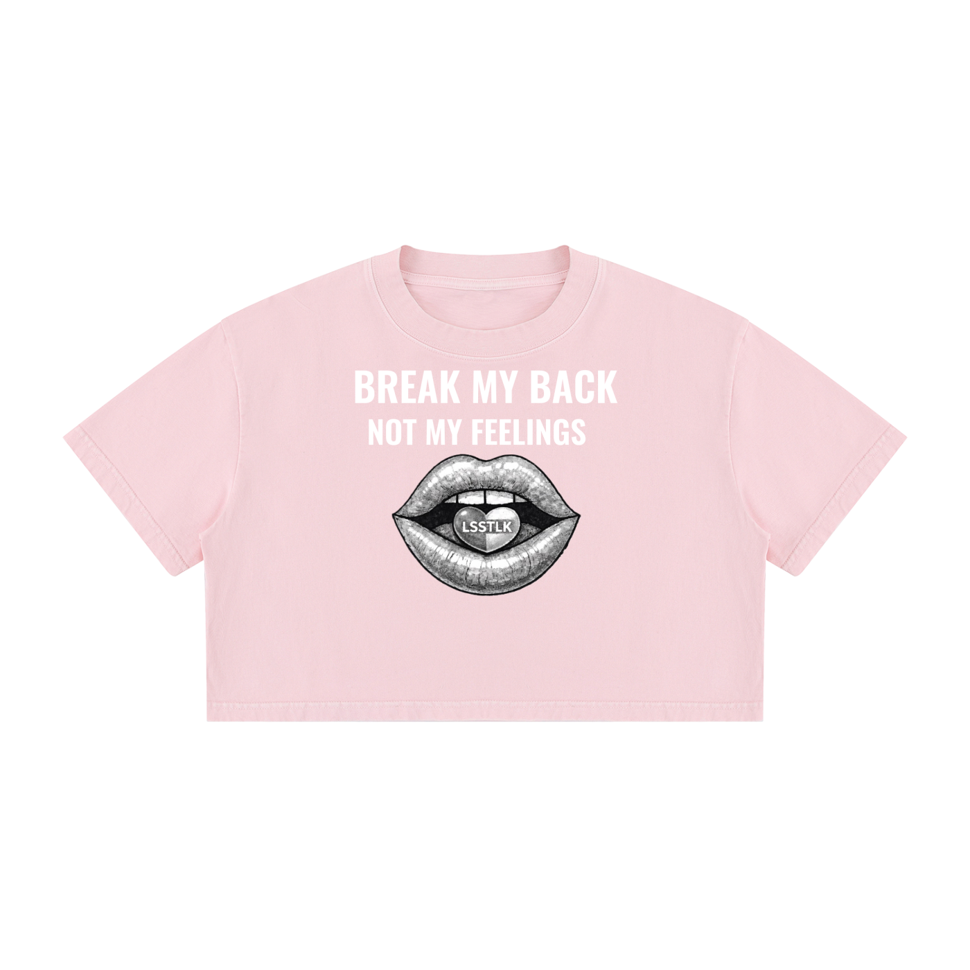 LSSTLK "HANDLE WITH CARE" CROP TEE