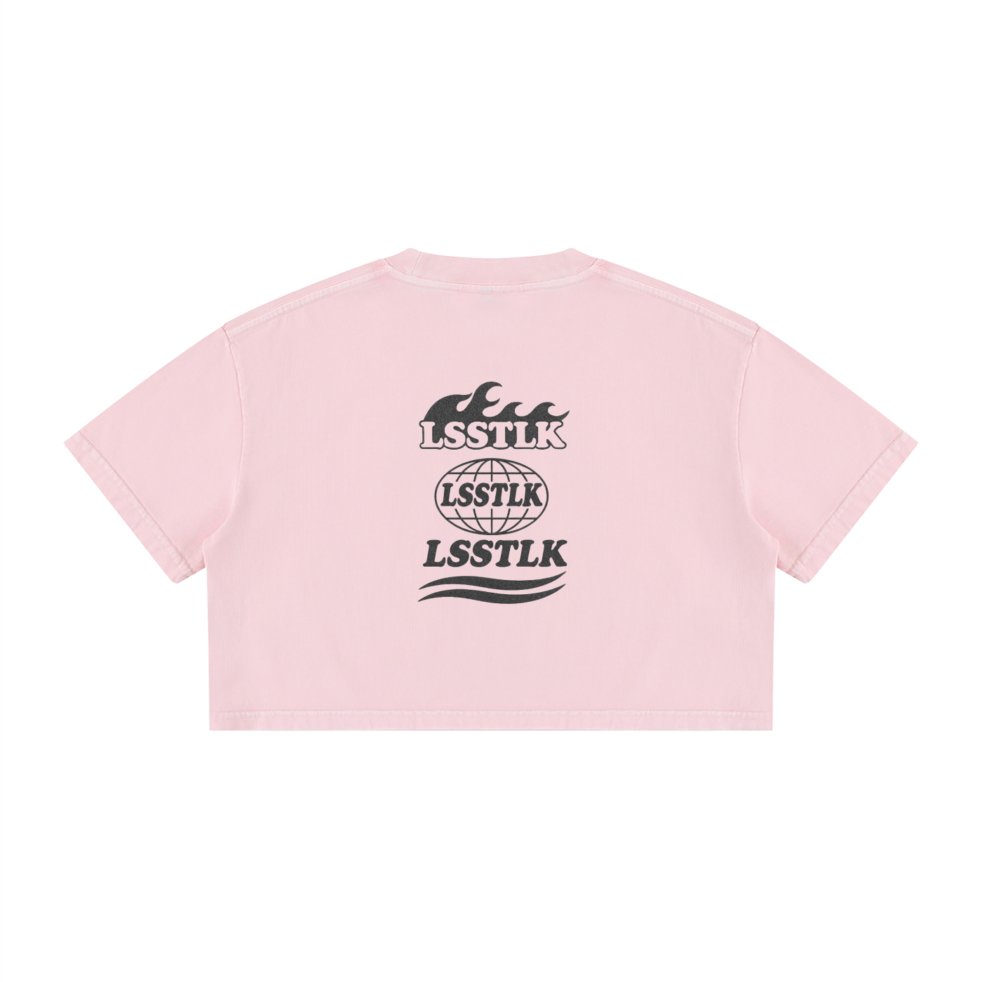 LSSTLK "HANDLE WITH CARE" CROP TEE