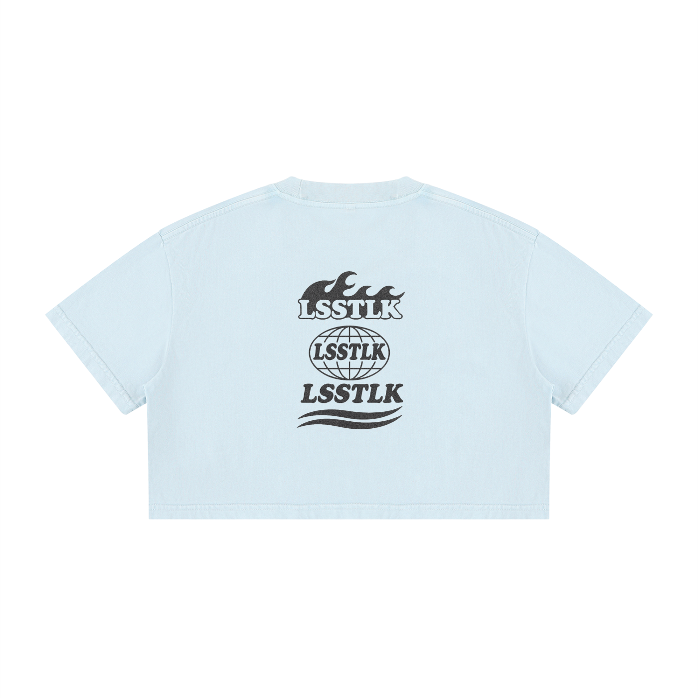 LSSTLK "HANDLE WITH CARE" CROP TEE