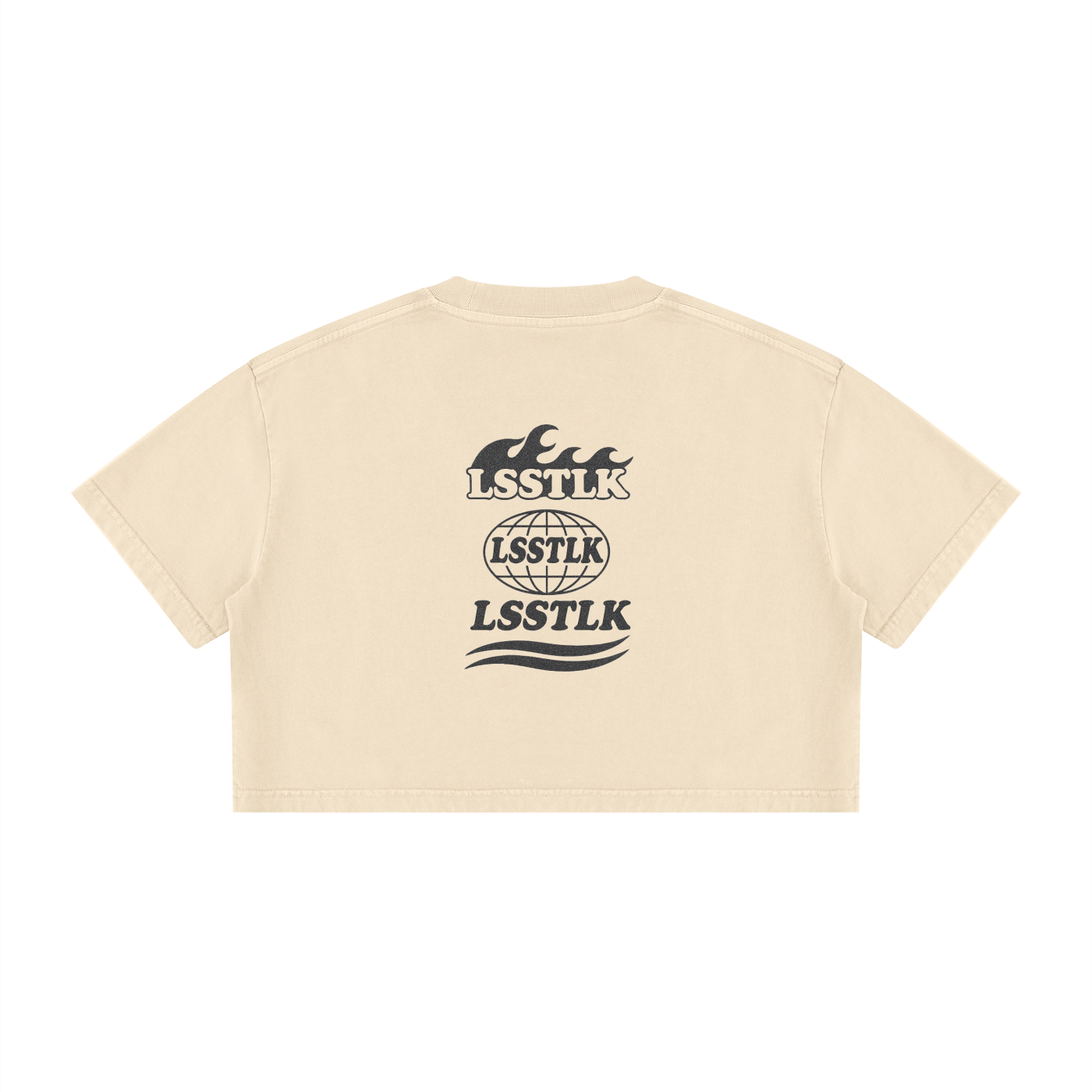 LSSTLK "HANDLE WITH CARE" CROP TEE