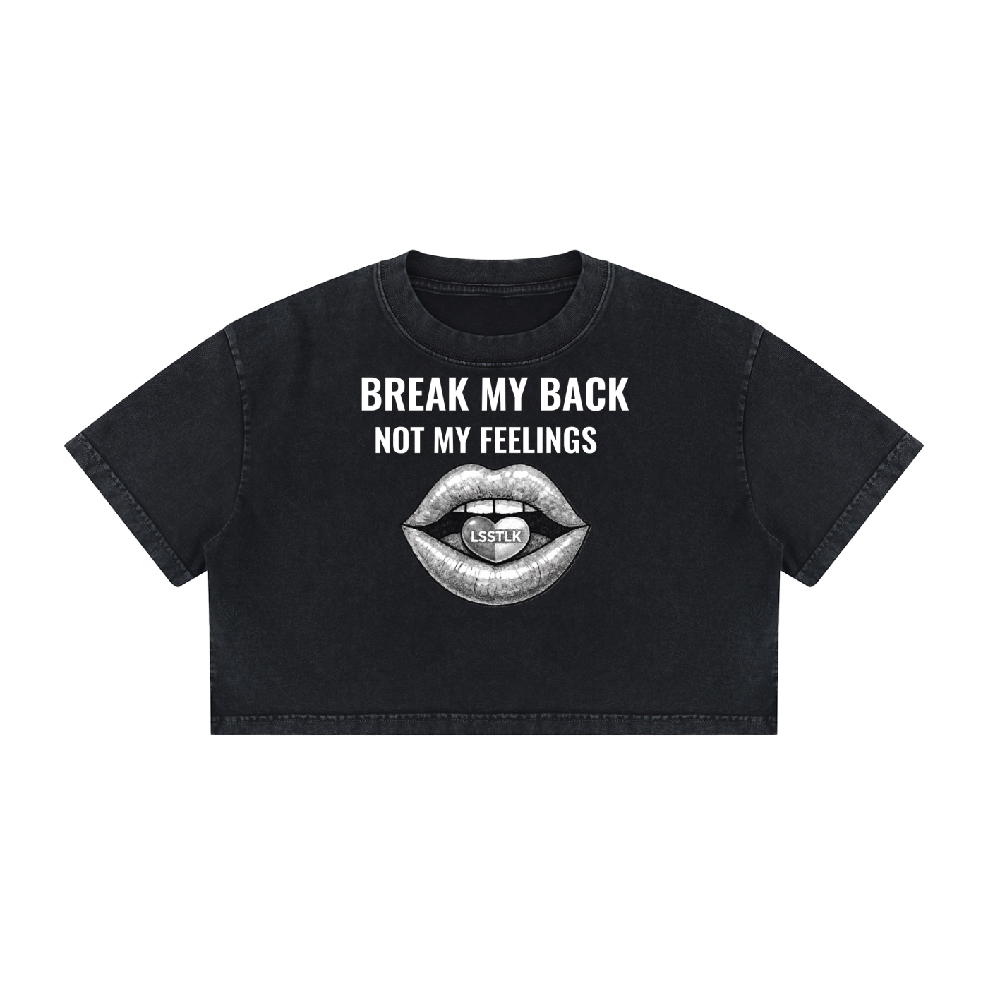 LSSTLK "HANDLE WITH CARE" CROP TEE