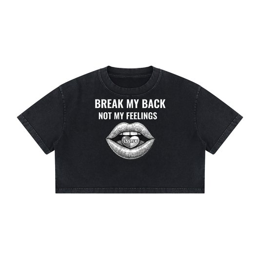 LSSTLK "HANDLE WITH CARE" CROP TEE